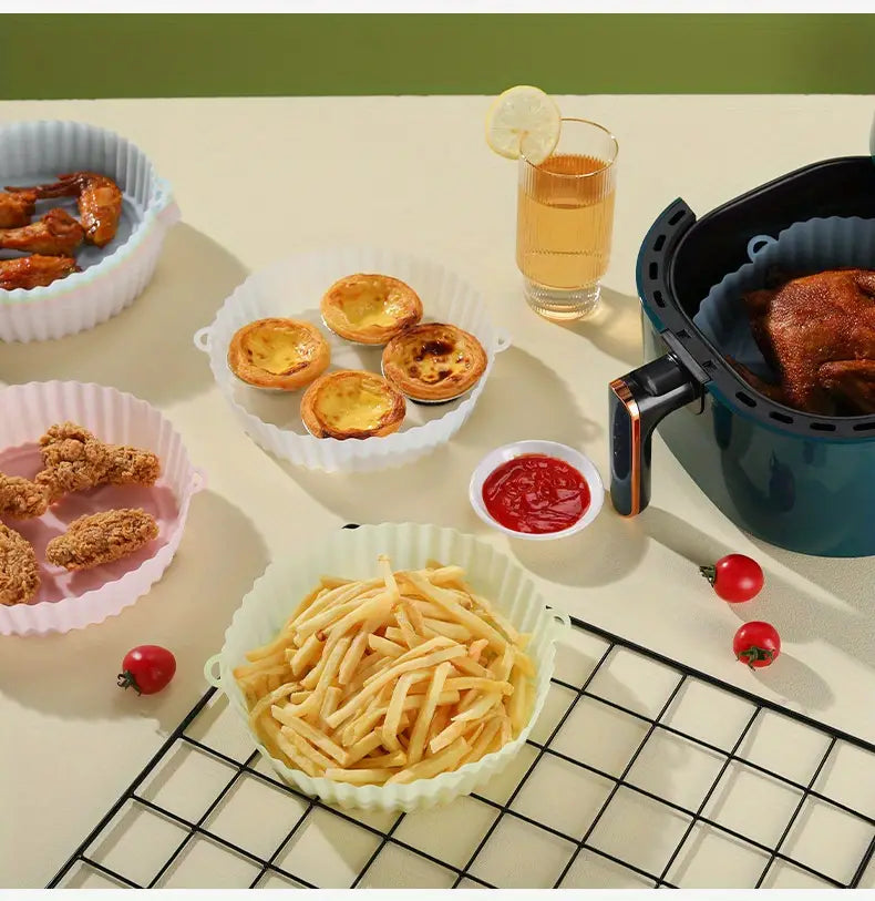 Air Fryer Accessories: Silicone Liner & Baking Tray