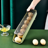 Minimalist Automatic Rolling Egg Storage Box for Fridge