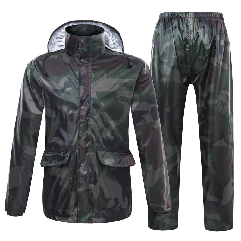 Camouflage Raincoat Set for Outdoor Activities