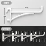Wall-Mounted Storage Rack with Hooks for Home Use
