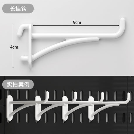 Wall-Mounted Storage Rack with Hooks for Home Use