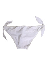 Dolce & Gabbana White Side Tie Logo Bikini Bottom Underwear
