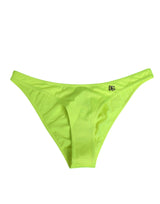 Dolce & Gabbana Neon Green DG Logo Swim Briefs Women Underwear