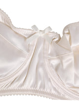 Dolce & Gabbana White Silk Satin Balconnet Lingerie Bra Underwear