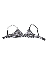 Dolce & Gabbana Black White Zebra Print Sheer Mesh Bralette Underwear