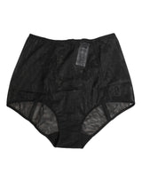 Dolce & Gabbana Black High Waist Mesh Sheer Shapewear Underwear