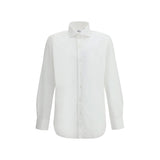 Finamore White Cotton Dress Shirt