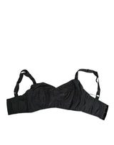 Dolce & Gabbana Black Stretch Nylon Bustier Bra Underwear