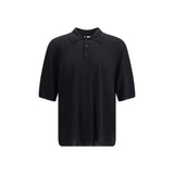 Saint Laurent Black Wool Polo Shirt