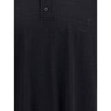 Saint Laurent Black Wool Polo Shirt