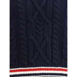 Thom Browne Blue Fleece Wool Sweatshirt