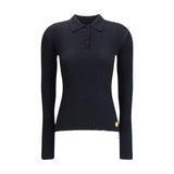 Dolce & Gabbana Black Cashmere Polo Shirt