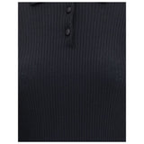 Dolce & Gabbana Black Cashmere Polo Shirt
