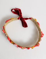 Dolce & Gabbana Red Carretto Multicolor Crystal Gold Tiara Crow Headband