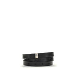 Undercover Black Leather Thin Belt