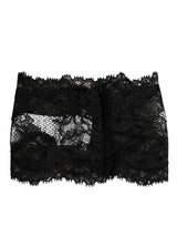 Dolce & Gabbana Black Lace Bandeau Bustier Top Sheer Stretch Underwear