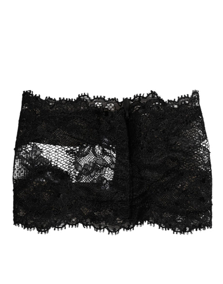 Dolce & Gabbana Black Lace Neck Scarf