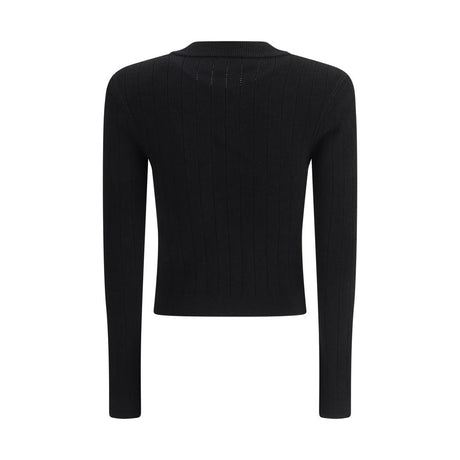 Balmain Black Viscose Cardigan