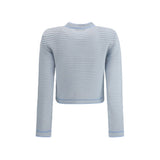 Balmain Light Blue Viscose Cardigan