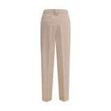 Fabiana Filippi Beige Fleece Wool Dress Pants