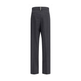 Fabiana Filippi Gray Fleece Wool Casual Pants
