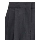 Fabiana Filippi Gray Fleece Wool Casual Pants
