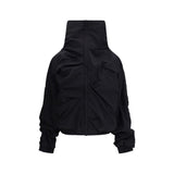ALAINPAUL Black Polyamide Full-Length Jacket