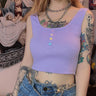 Women's Solid U-Neck Crop Top for Autumn Fashion