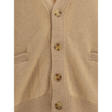 Laneus Beige Merino Wool Cardigan