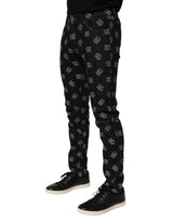 Dolce & Gabbana Black DG Monogram Cotton Skinny Denim Jeans