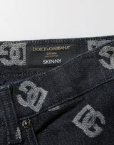 Dolce & Gabbana Black DG Monogram Cotton Skinny Denim Jeans