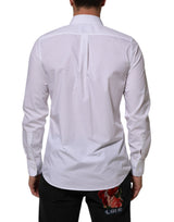 Dolce & Gabbana White Cotton MARTINI Men Formal Dress Shirt
