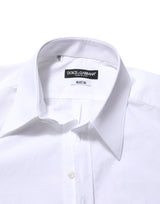 Dolce & Gabbana White Cotton MARTINI Men Formal Dress Shirt