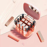 Lipstick Storage Box with Makeup Mirror and Lid