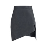 Vivienne Westwood Gray Wool Mini Skirt