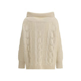 Ermanno Scervino Cream Cashmere Sweatshirt