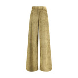 Petar Petrov Gold Cotton Casual Pants