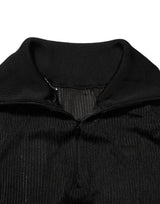 Dolce & Gabbana Black Viscose Turtle Neck Pullover Sweater