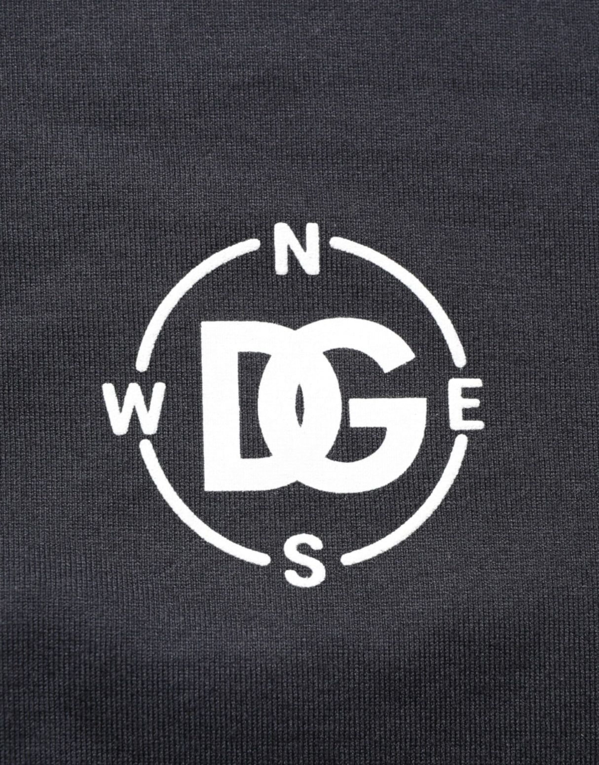 Dolce & Gabbana Black Logo Compass Cotton Crew Neck T-shirt