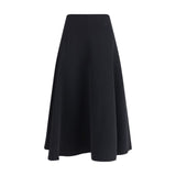 Jacquemus Black Cotton Midi Skirt