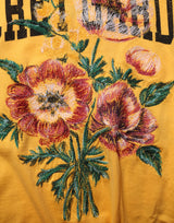 Dolce & Gabbana Yellow Secret Graden Floral Cotton CrewNeck T-shirt