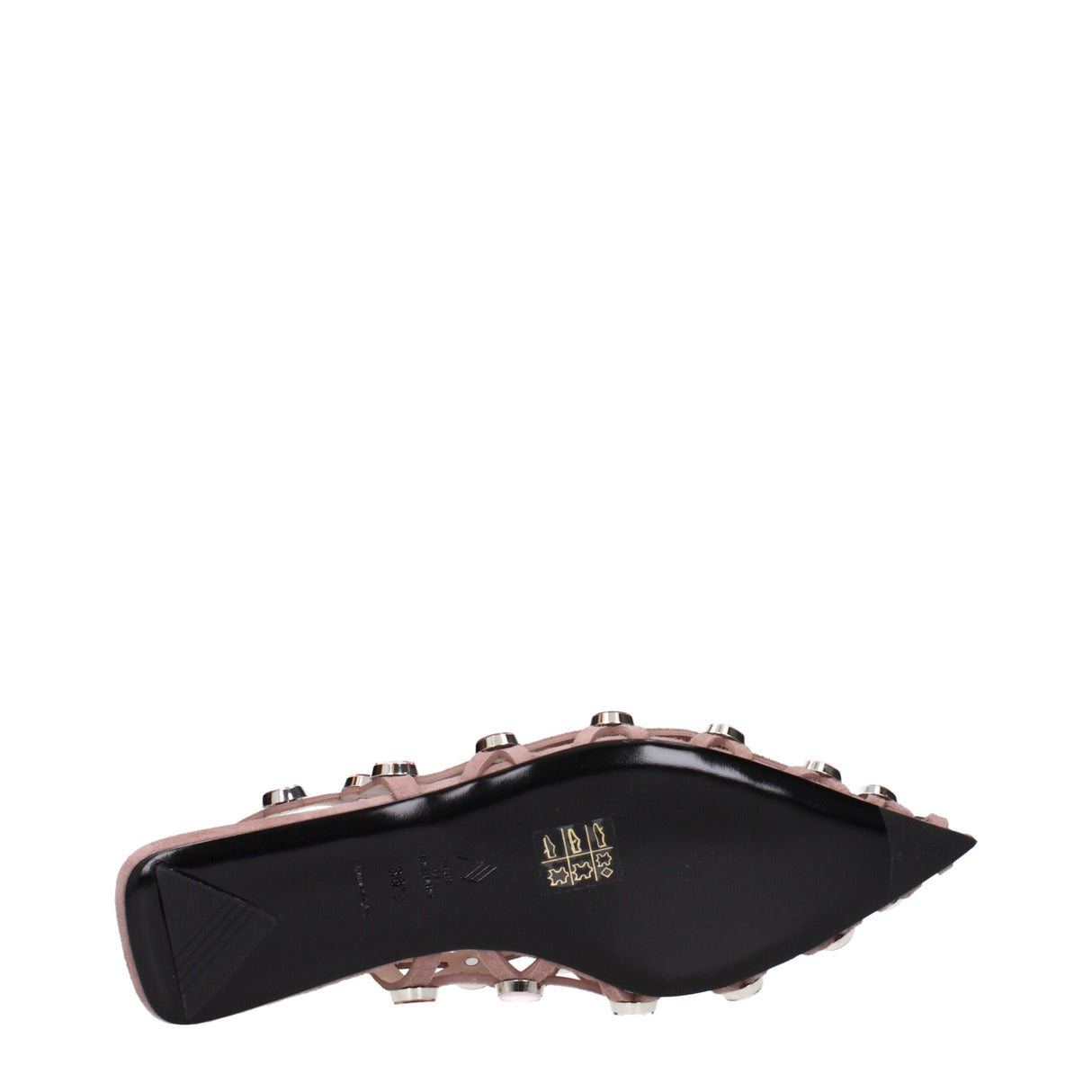 The Attico Pink Leather Ballet Flats