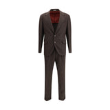 Brunello Cucinelli Brown Wool Two-Piece Suit