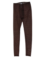 Dolce & Gabbana Brown Nylon Logo Lace Leggings Pants Underwear