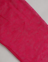 Dolce & Gabbana Fuchsia Nylon Logo Lace Leggings Pants Underwear