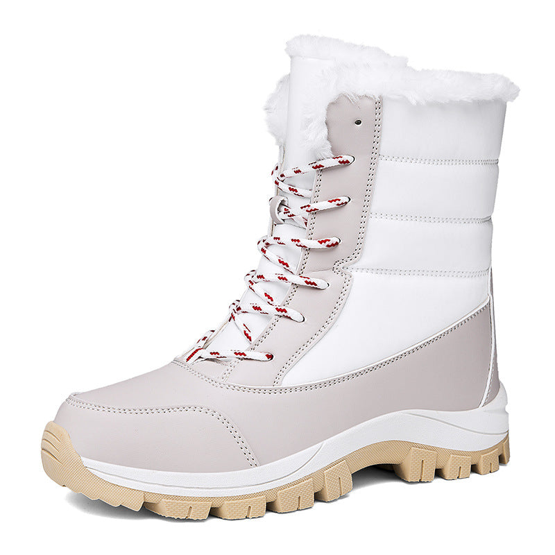 Women's High-Top Cotton Boots for Hiking and Snow