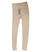 Dolce & Gabbana Beige Nylon Stretch Logo Lace Leggings Underwear