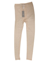 Dolce & Gabbana Beige Nylon Stretch Logo Lace Leggings Underwear