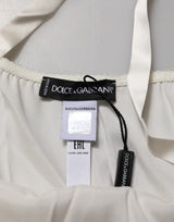 Dolce & Gabbana Off White Floral Lace Tank Lingerie Top Underwear