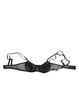 Dolce & Gabbana Black Floral Underwired Balconette Bra Underwear